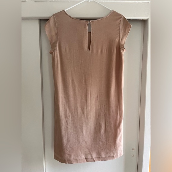 Joie Dress Small Silk Beige Sand Size Small Cap Sleeve Lined - Picture 2 of 7